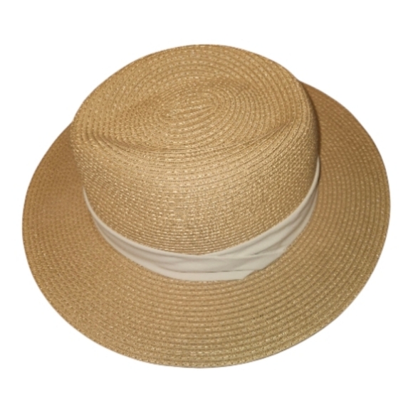 Womens Mens Wide Brim Straw Panama Hat Fedora Summer Beach Sun Hats UPF - Picture 2 of 9